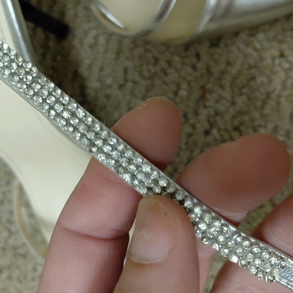 BEBO Rhinestone Embellished Ankle Strap Heels Size 5.5 - Picture 3 of 10